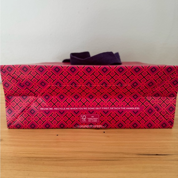 Tory Burch Orange and Purple Retail Shopping Bag - Picture 6 of 6